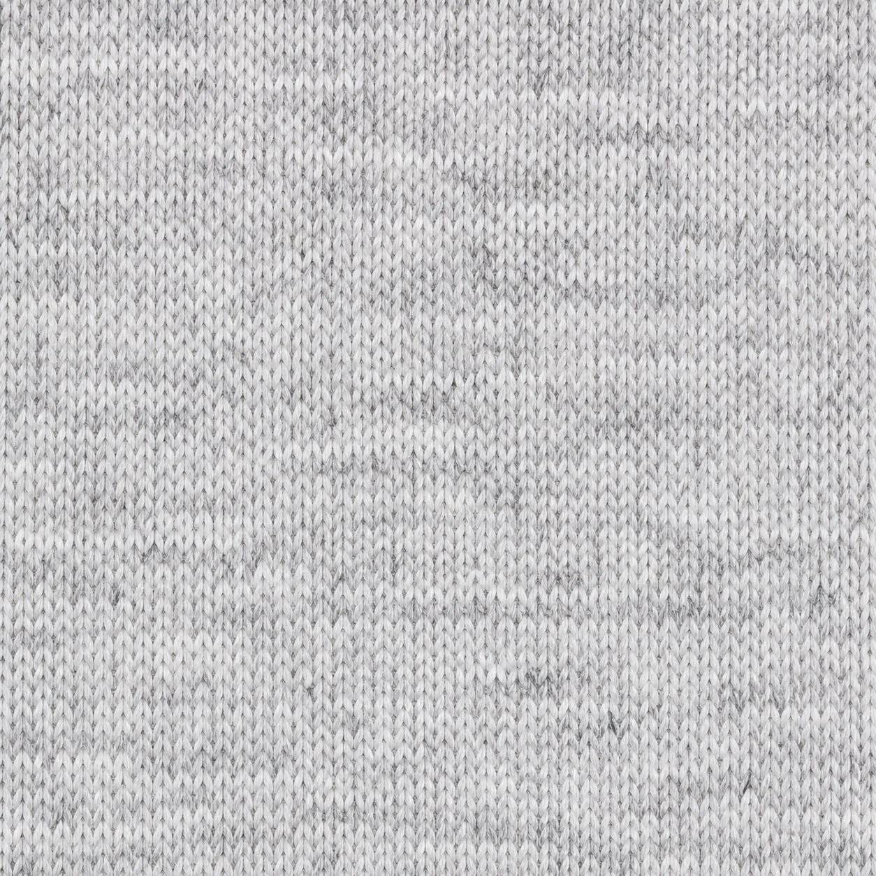Close-up of light heather grey cotton single jersey knit