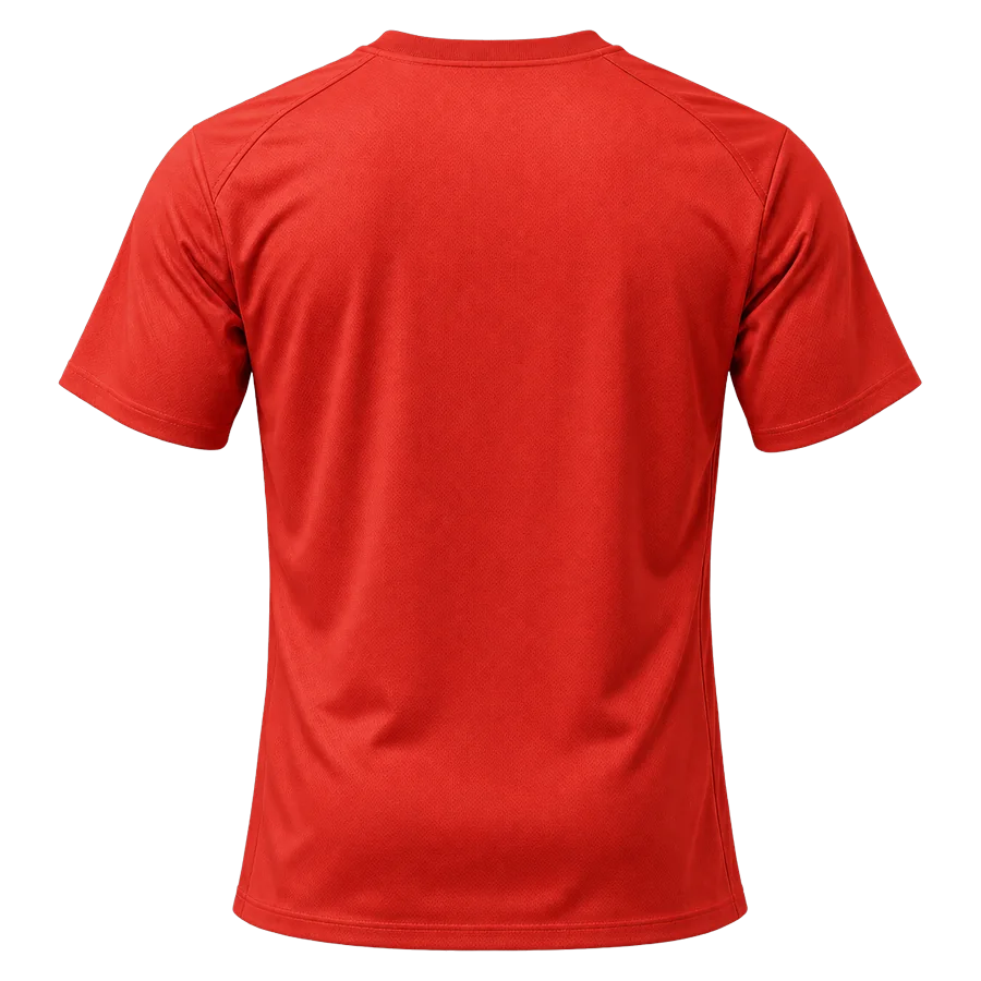 Back of a red team jersey with the name ADRIQA and the number 01